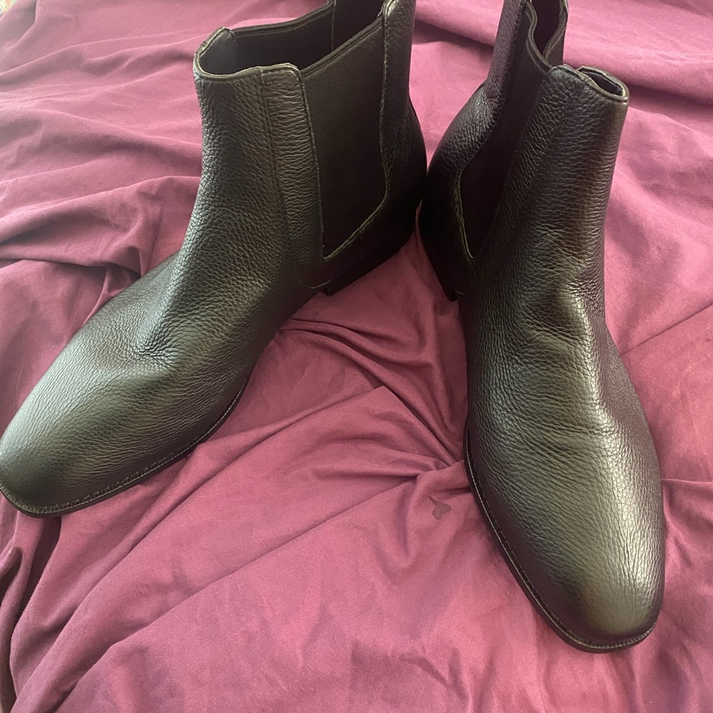 Coach Black Leather Ankle Boots